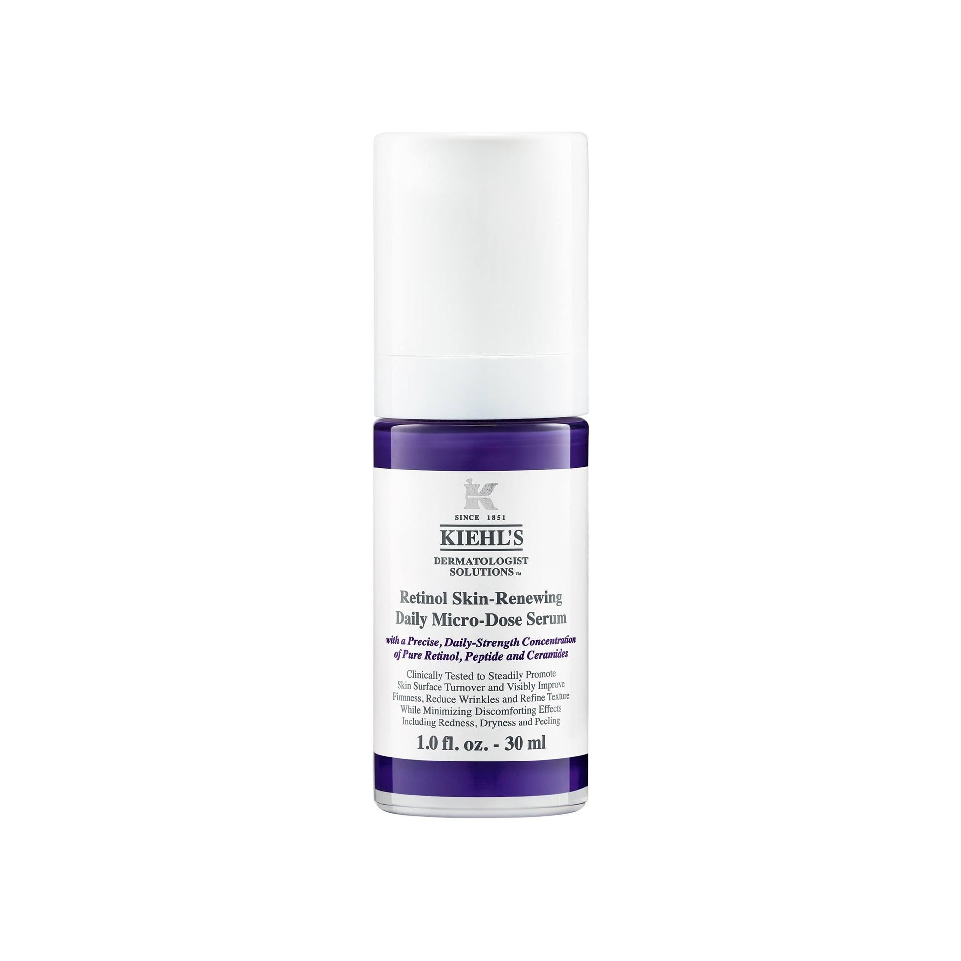 Kiehl's Dermatologist Solutions - Retinol Serum, Suero Antienvejecimiento con Retinol, Reduce Arrugas, Reafirma y Unifica el Tono de Piel, con Retinol, Péptidos y Ceramidas, 30 ml