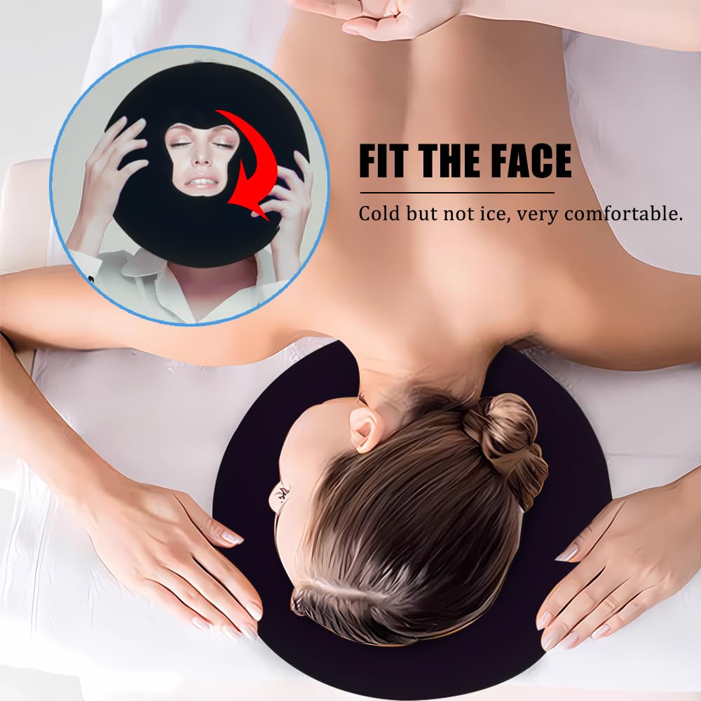 Almohada de Silicona OULIGET Negra para Masaje Facial Spa Beauty Face Relax Headrest