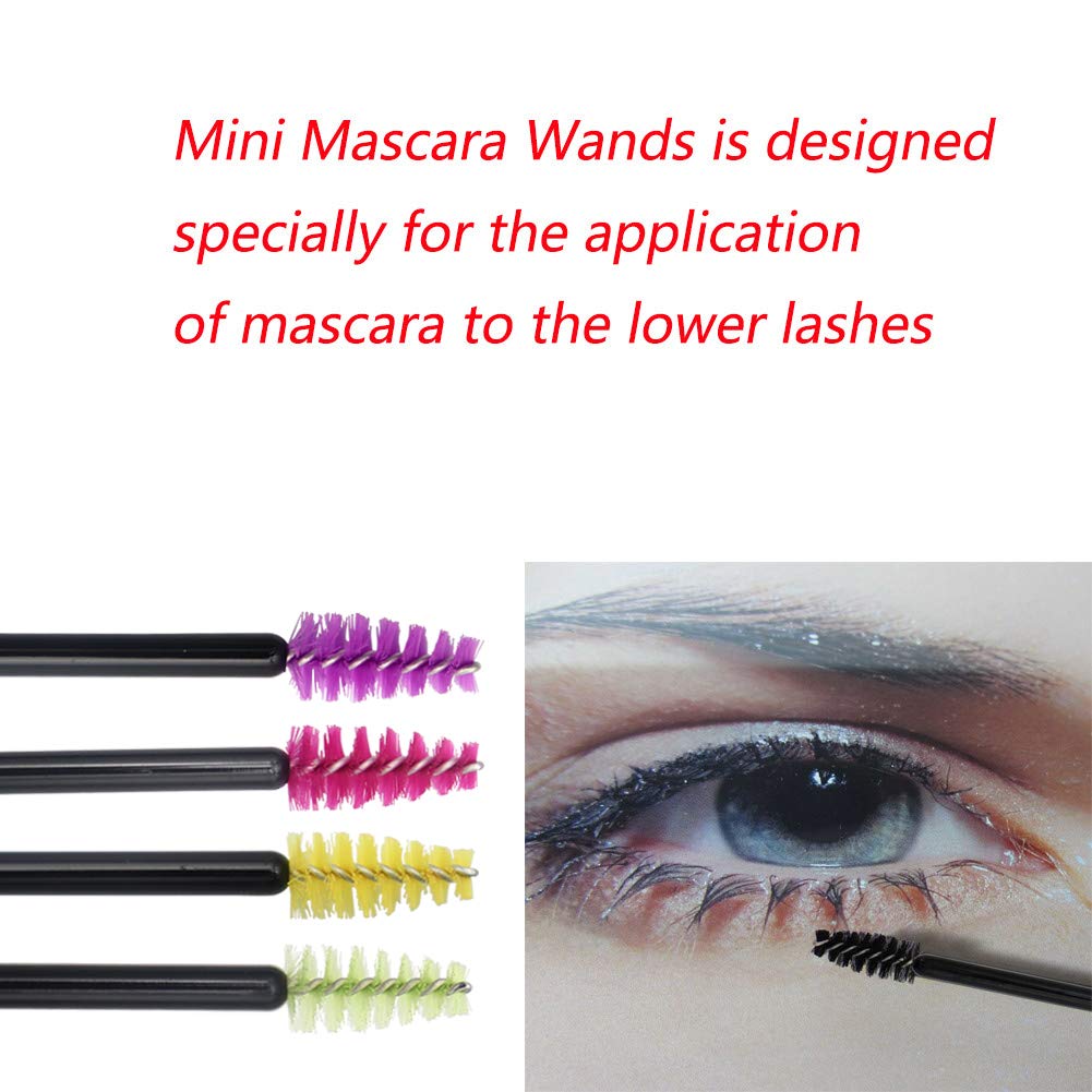 400 Pack Mini Mascara Wands, Disposable Small Lash Brushes for Lower Lashes Eyelash Extensions Makeup Applicators Tool
