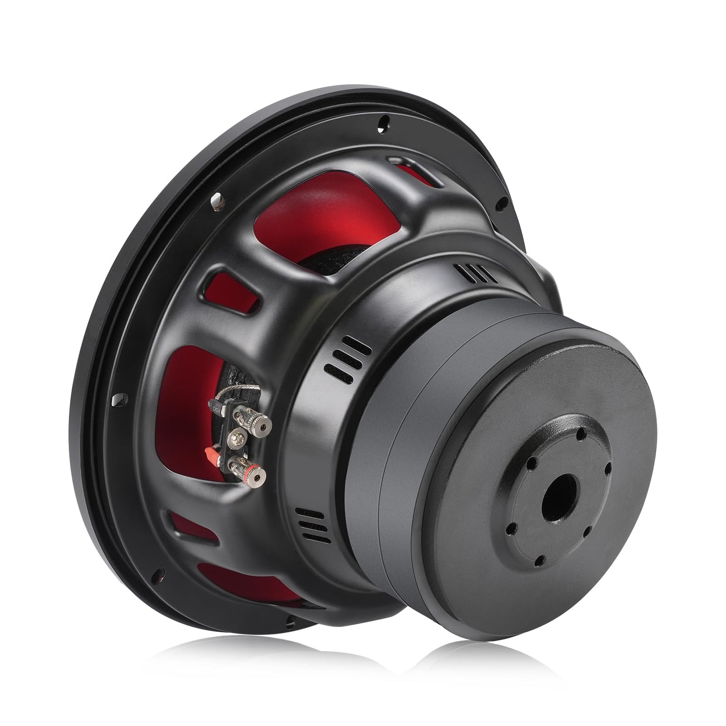 Seventour 10" 1200W de potencia máxima Subwoofer de coche dual de 4 ohmios, bobina de voz dual, imanes duales de alta resistencia, aro de espuma para sistema de sonido estéreo del vehículo (10" - dual