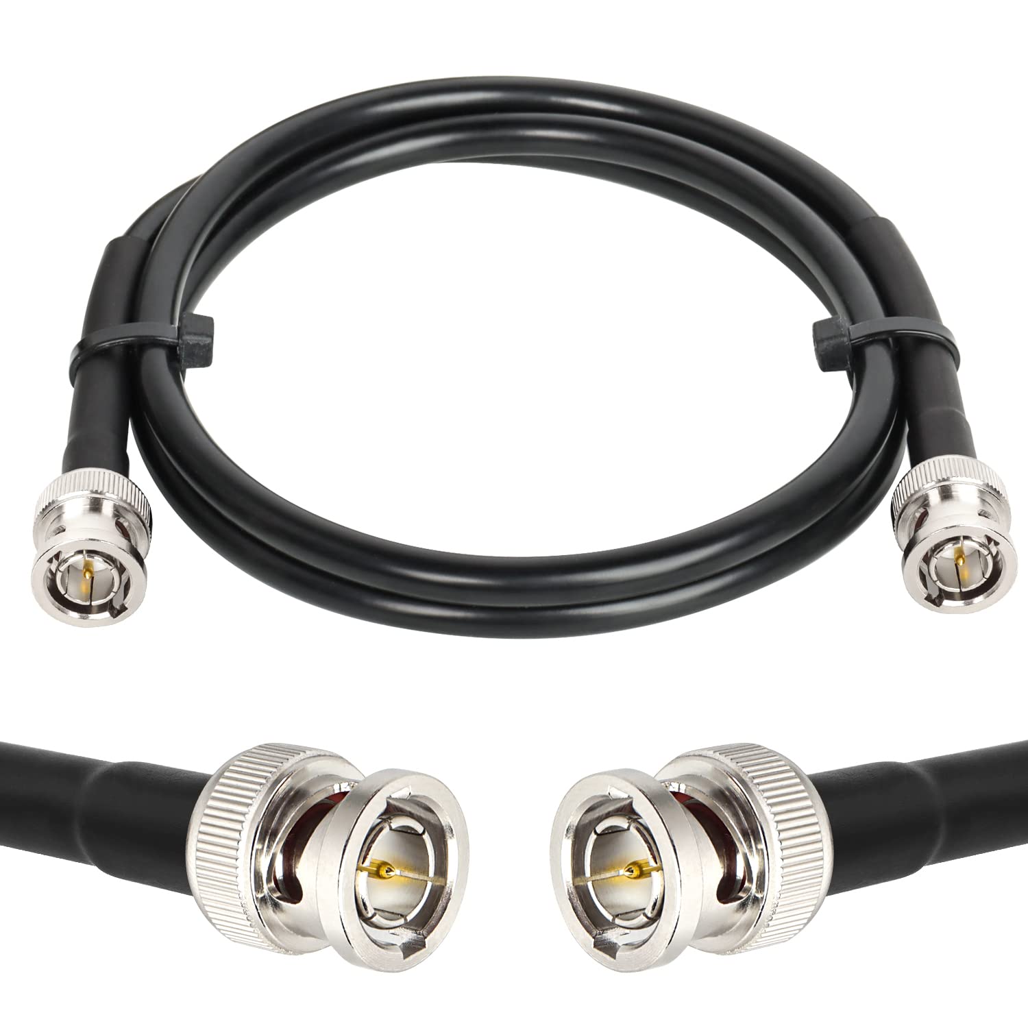 XRDS -RF Cable SDI de 3 pies, cable BNC de vídeo digital macho 75 ohmios RG59 BNC compatible con HD-SDI/3G/6G-SDI/4K/8K