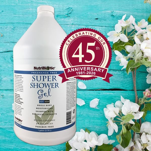 Nutribiotic Super Shower Gel, Fragrance Free , 128 Fluid Ounce