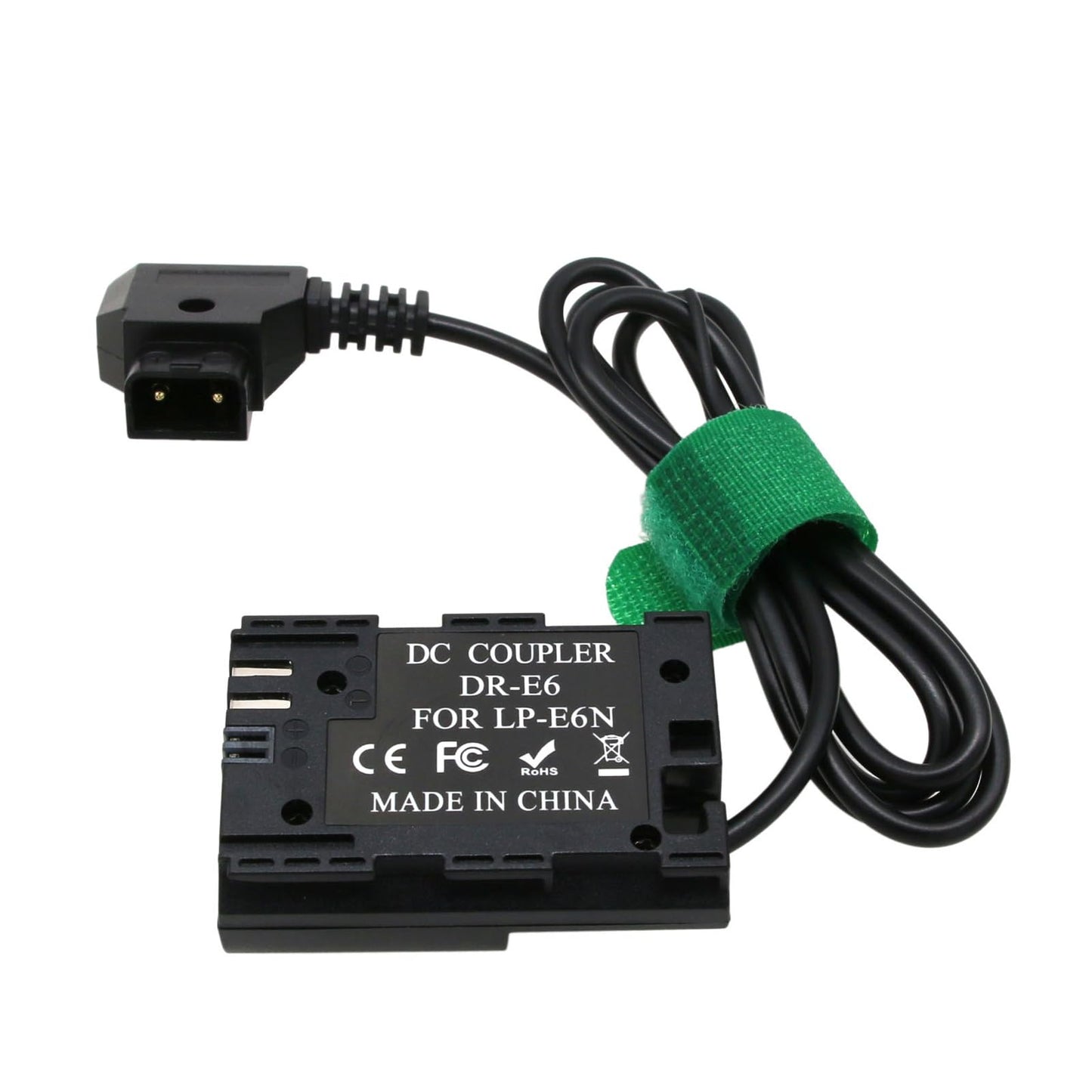 HangTon Adaptador de Corriente D-Tap LP-E6 Acoplador DC de batería ficticia para Zacuto EVF Canon 5D II/III/IV 5DSR 6D 6DII 60D 70D 80D 7D 7DII