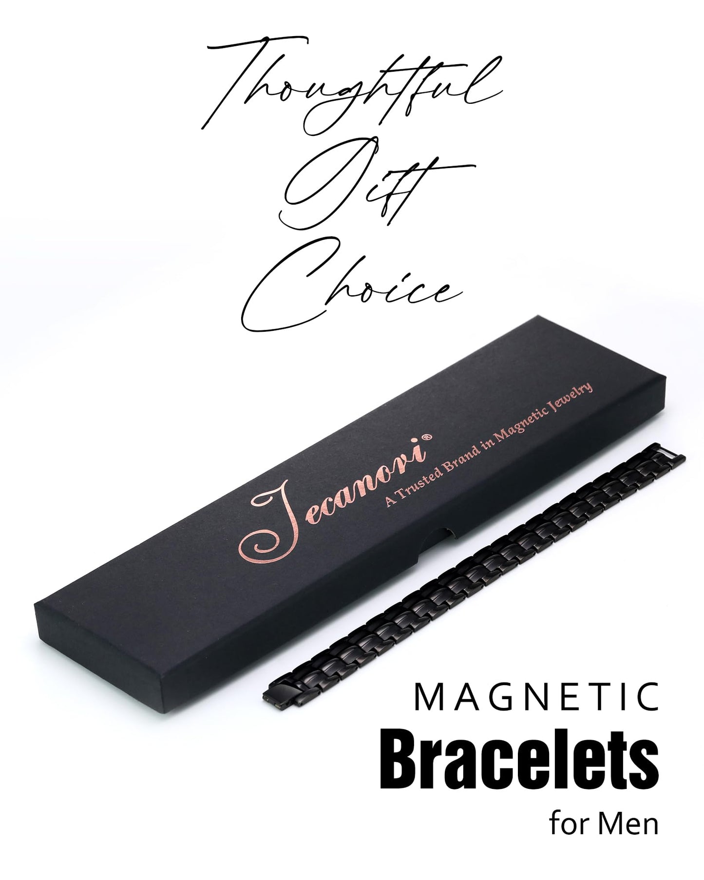 Jecanori Pulseras de acero de titanio para hombre - Pulsera ultra para hombre con herramienta de extracción y caja de regalo de joyería