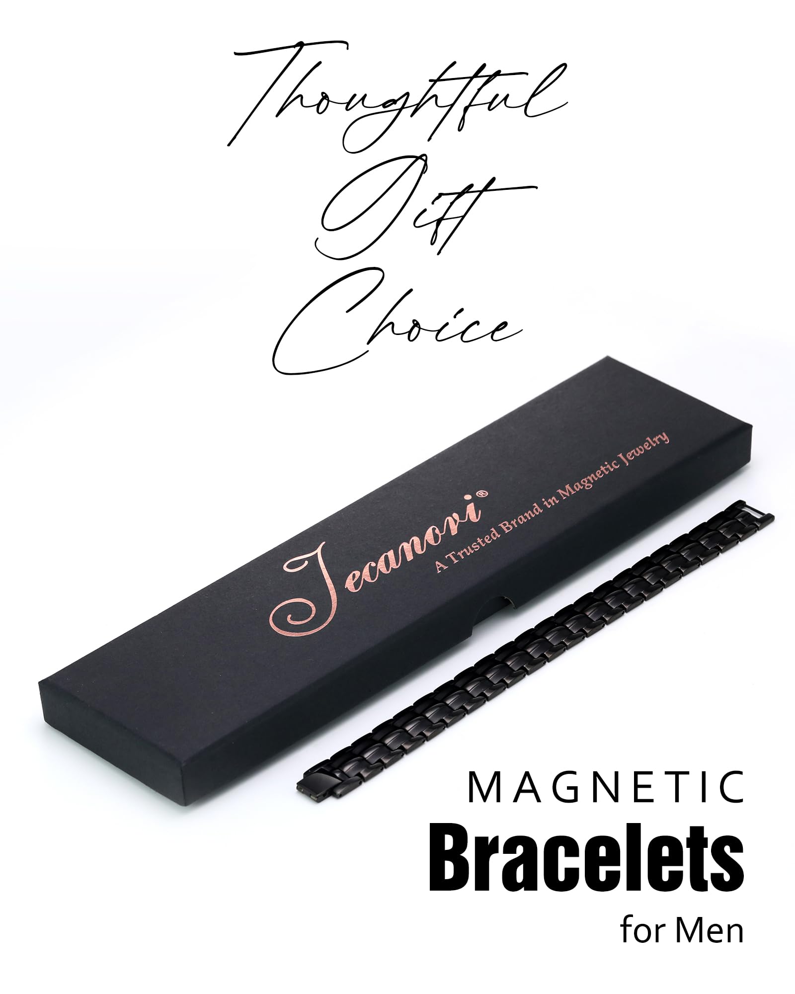 Jecanori Pulseras de acero de titanio para hombre - Pulsera ultra para hombre con herramienta de extracción y caja de regalo de joyería