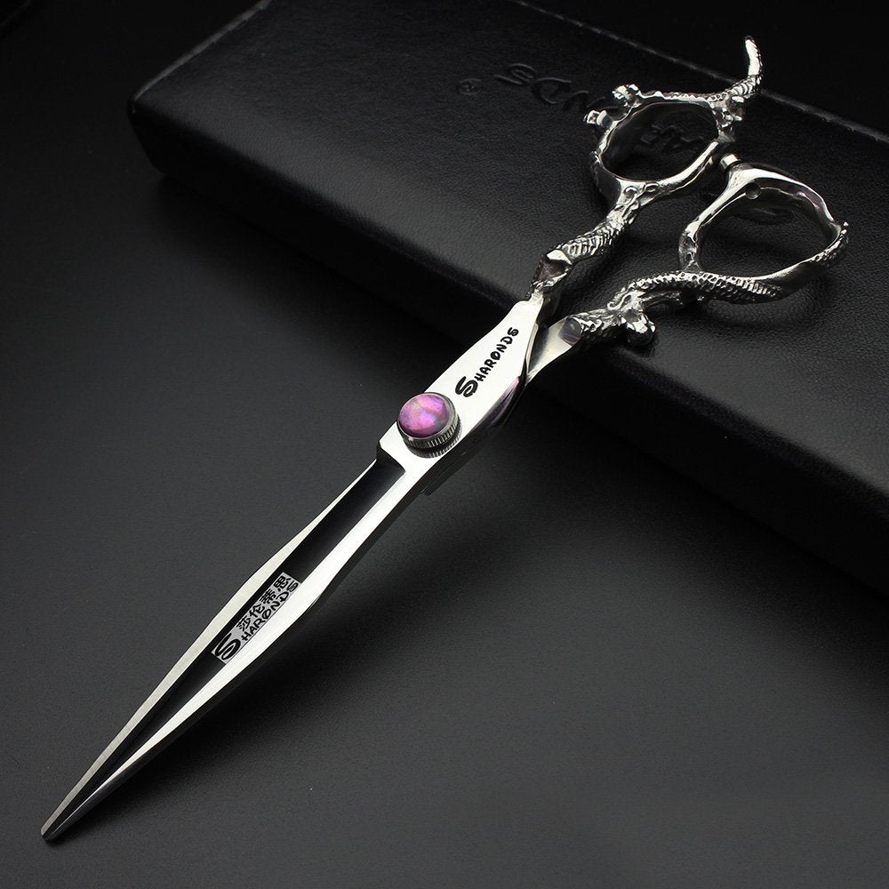 Tijeras profesionales de peluquería de 7, 7.5, 8, 9 pulgadas, para peluquería, corte de dragón (grande). (7 pulgadas—A)