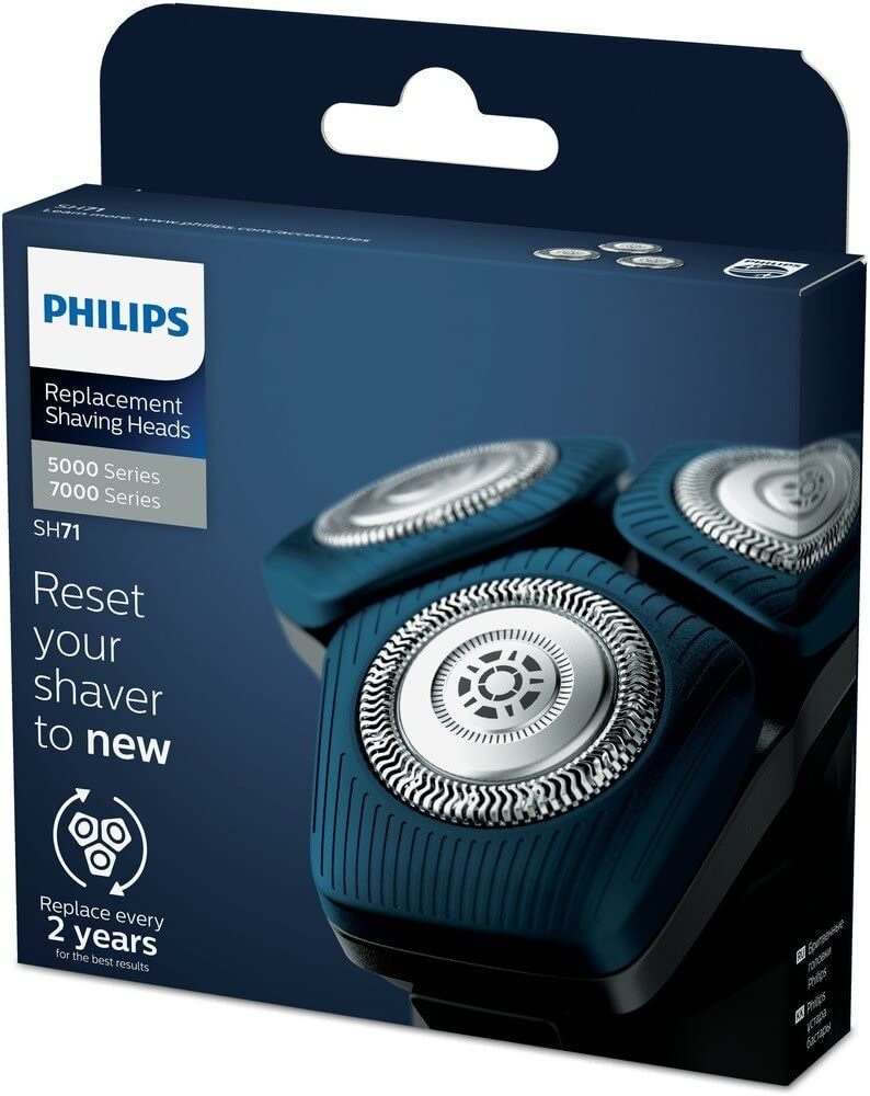 Philips SH71/50 Cabezales de afeitado compatibles con afeitadoras Philips Series 7000 (S7XXX) y Series 5000 (S55XX), sustituye a RQ12/70, RQ12/60, SH60/70 y SH70/70
