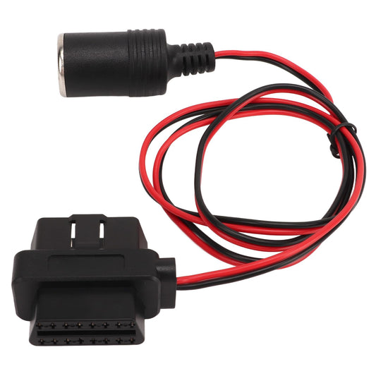 Cable de enchufe para encendedor de cigarrillos,Adaptador de enchufe para encendedor de cigarrillos OBD2, conector hembra con cabezal en T de 16 pines, cable de alimentación para automóviles con OBD