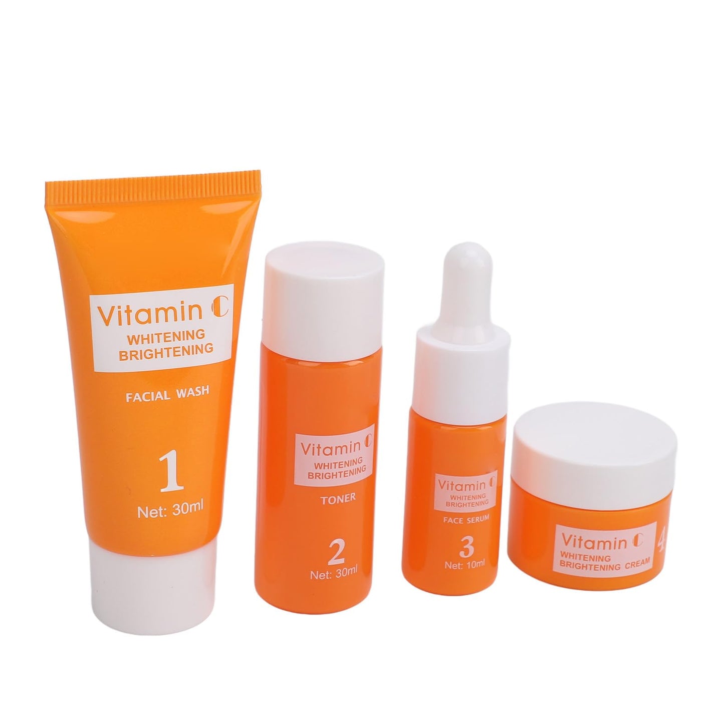 Set de Cuidado de la Piel con Vitamina C, Kit Facial Hidratante Iluminador, Reduce las Arrugas y Protege la Piel