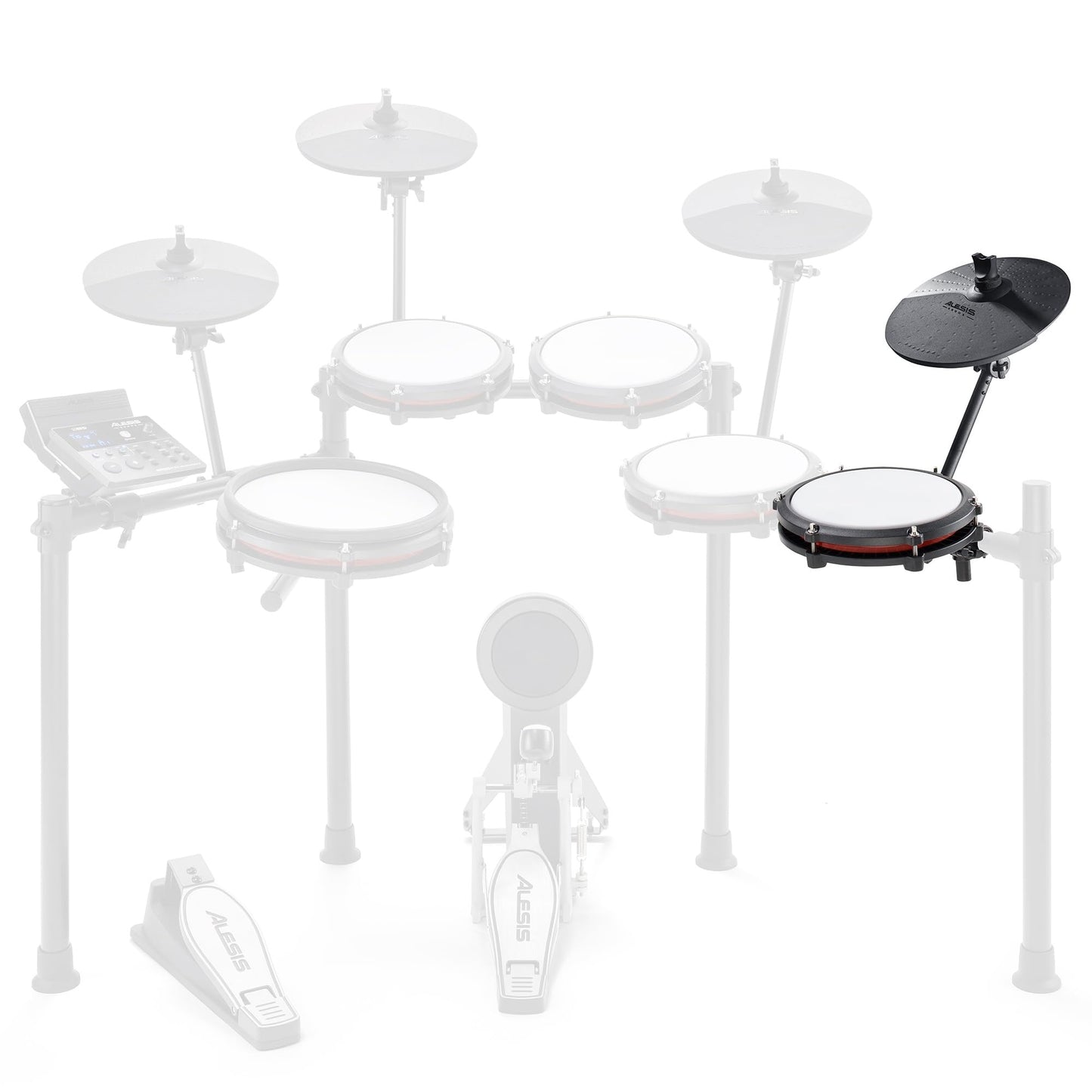 Alesis Pack de expansión Drums Nitro Max - expansión de set de batería eléctrica para kit Nitro Max, pad tom de malla, platillo 10" con choke y cables