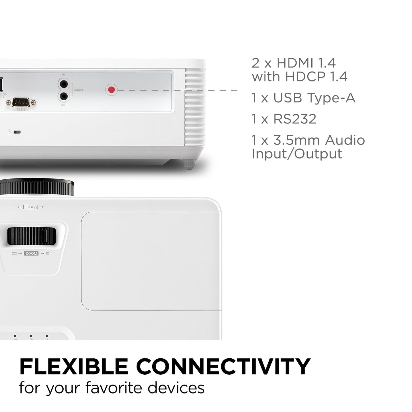 Proyector Viewsonic PA503HD Brillo Alto 4000 Lúmenes Zoom Óptico 1.1x Hogar y Oficina