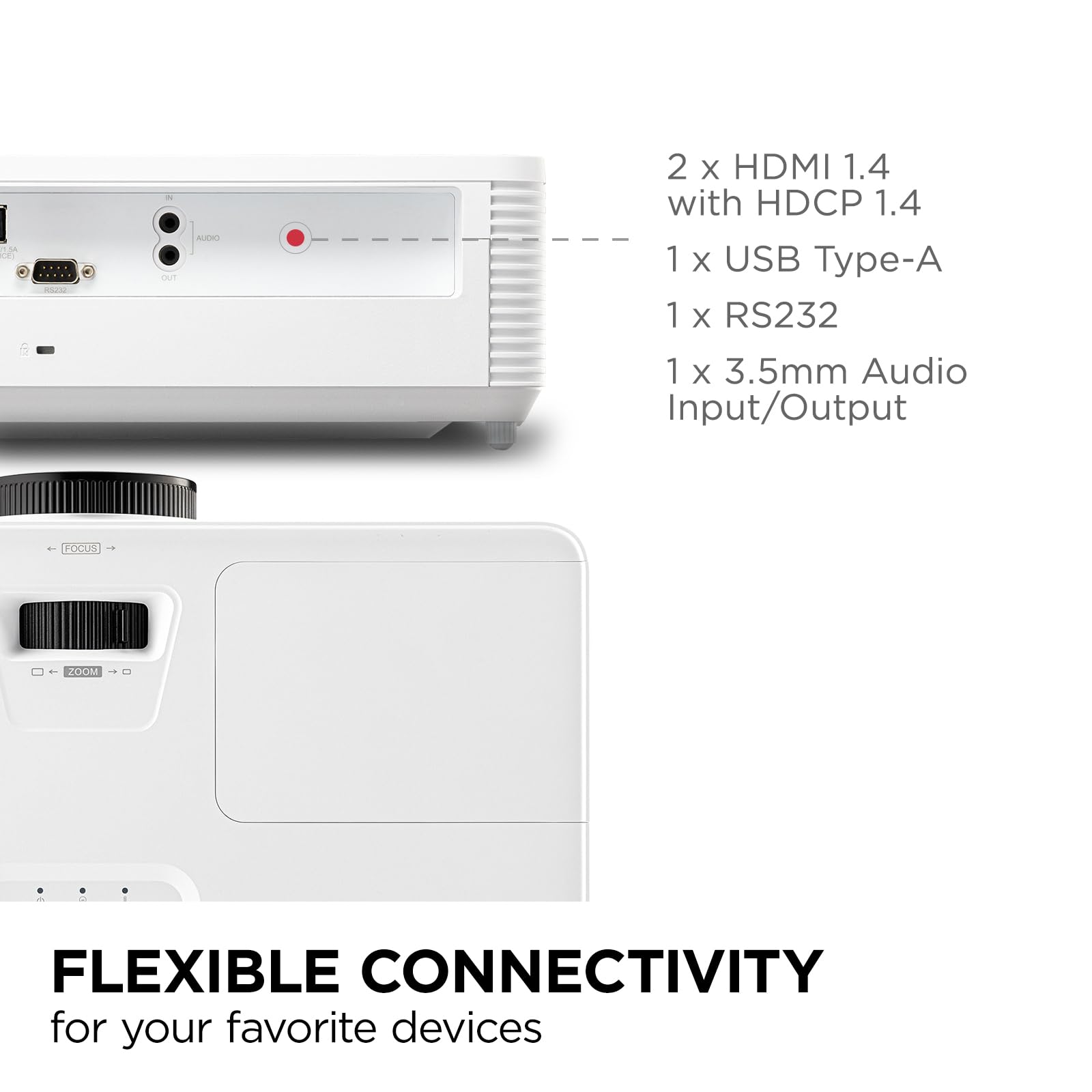 Proyector Viewsonic PA503HD Brillo Alto 4000 Lúmenes Zoom Óptico 1.1x Hogar y Oficina