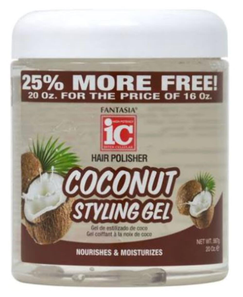 Fantasia Fantasia Ic Coconut Styling Gel Nourish and Moisturize, 20 Oz, 20 Ounce