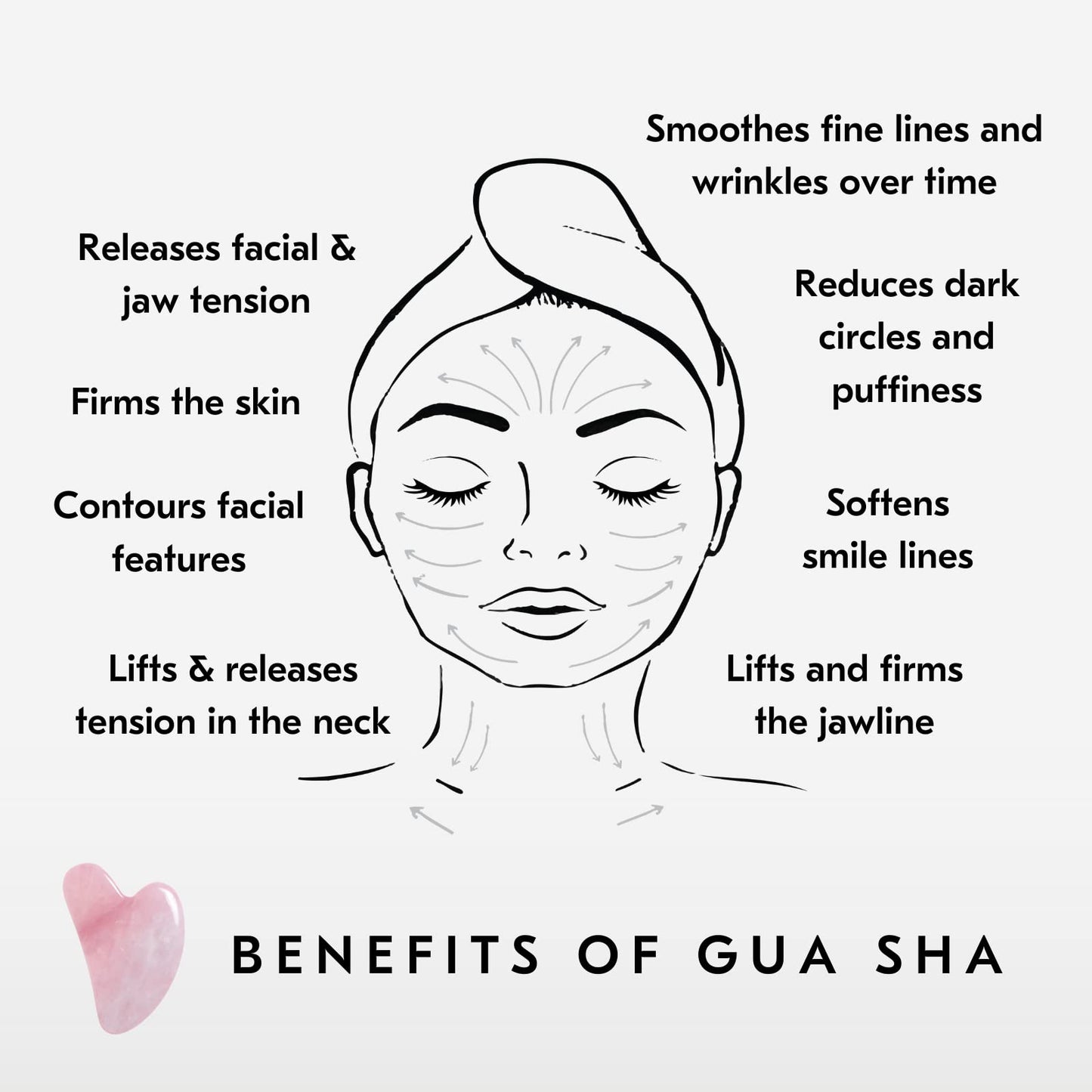 Mount Lai, The Rose Quartz Gua Sha herramienta, 1 herramienta