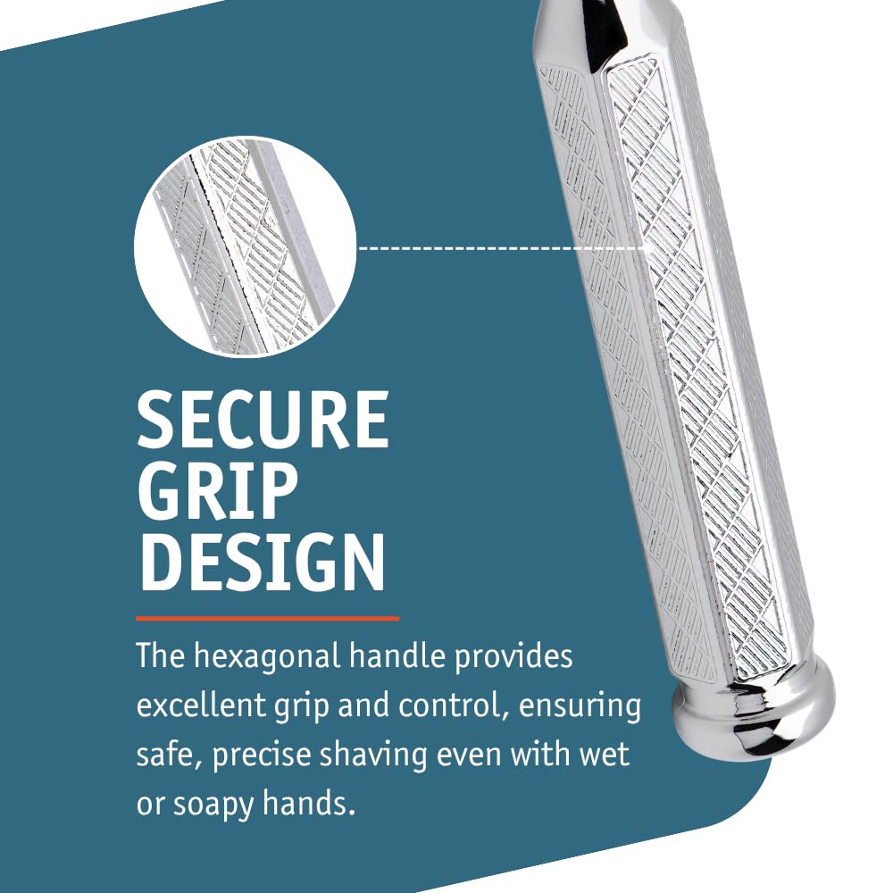 Merkur 3-Piece Double Edge Safety Razor, Chrome-Plated 42001, 0.2 Lb.