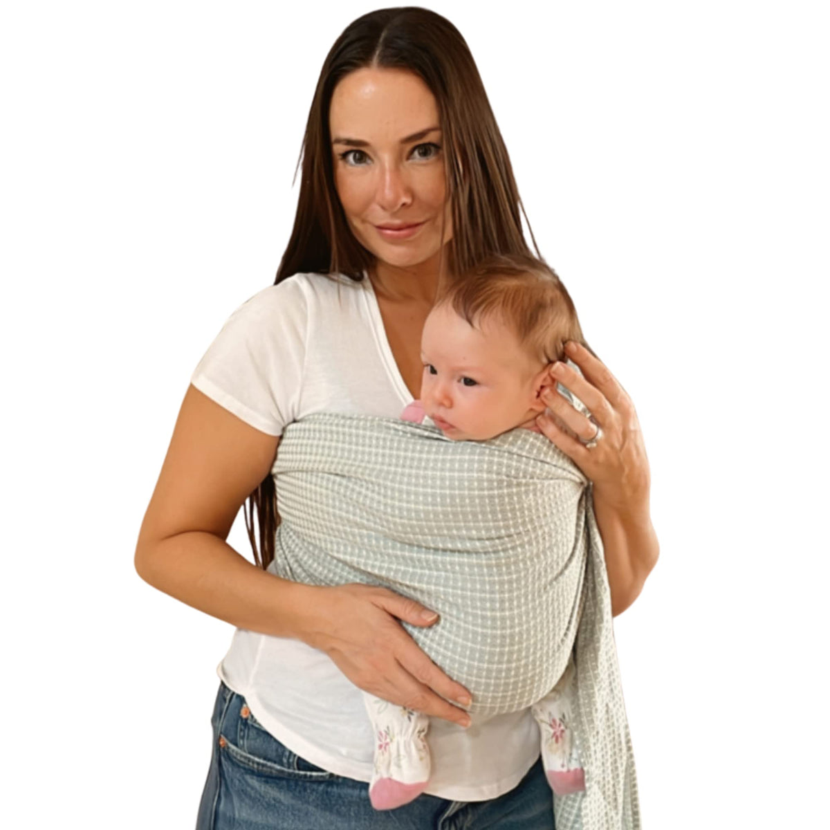 Hip Baby Wrap Ring Sling Baby Carrier for Infants and Toddlers (Kiwi Honeycomb)