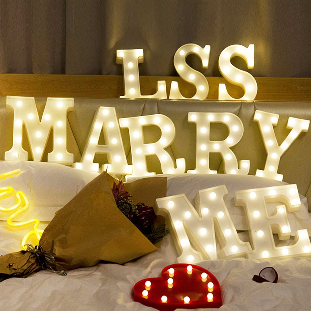 Letras Iluminadas LED VITI Blancas para Decoración de Pared y Evento