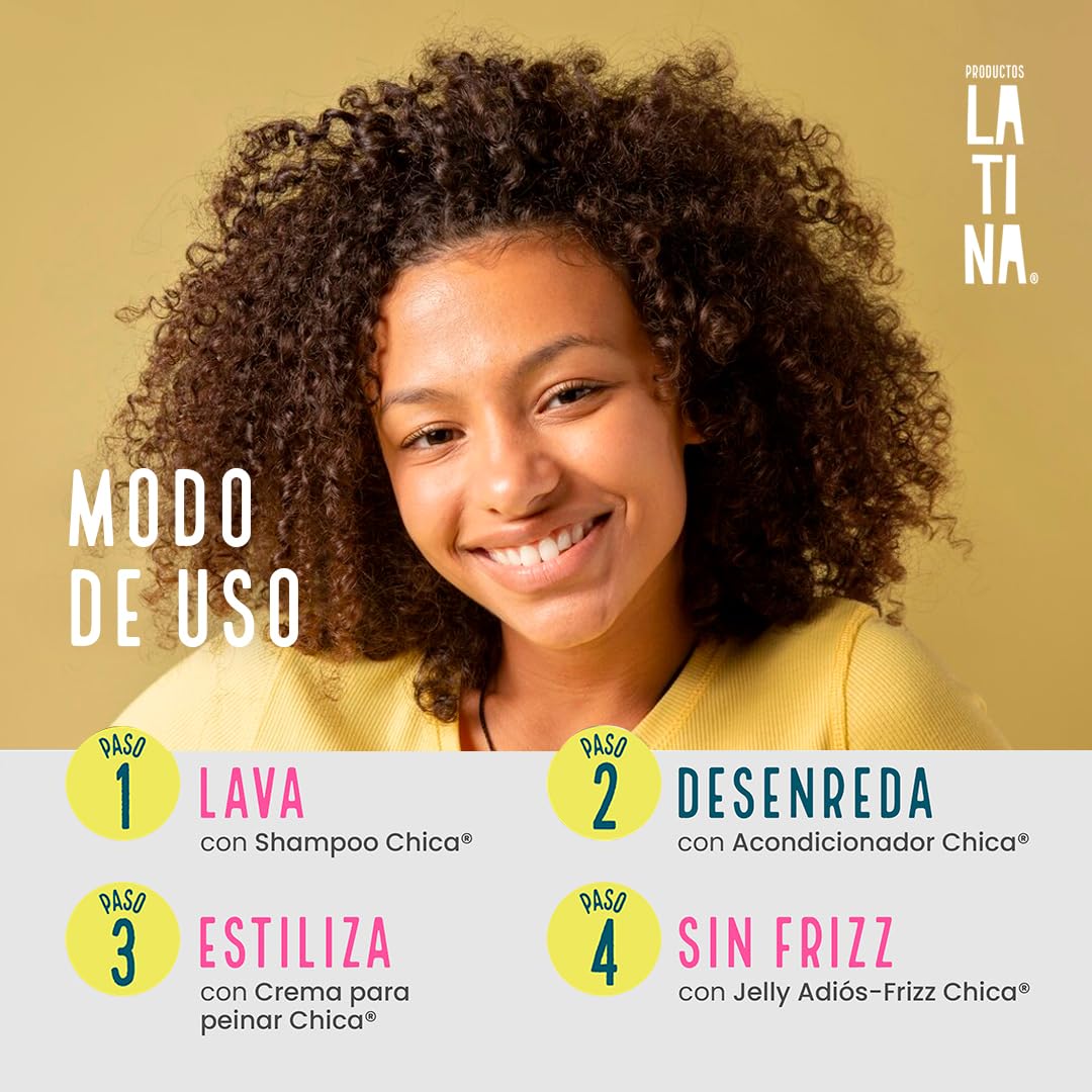 LATINA® | Acondicionador CHICA® | Crema para Peinar - Activador de Rizos | Belleza Mujer - Complementar con Tratamiento para Cabello Maltratado | Anti Frizz Cabello