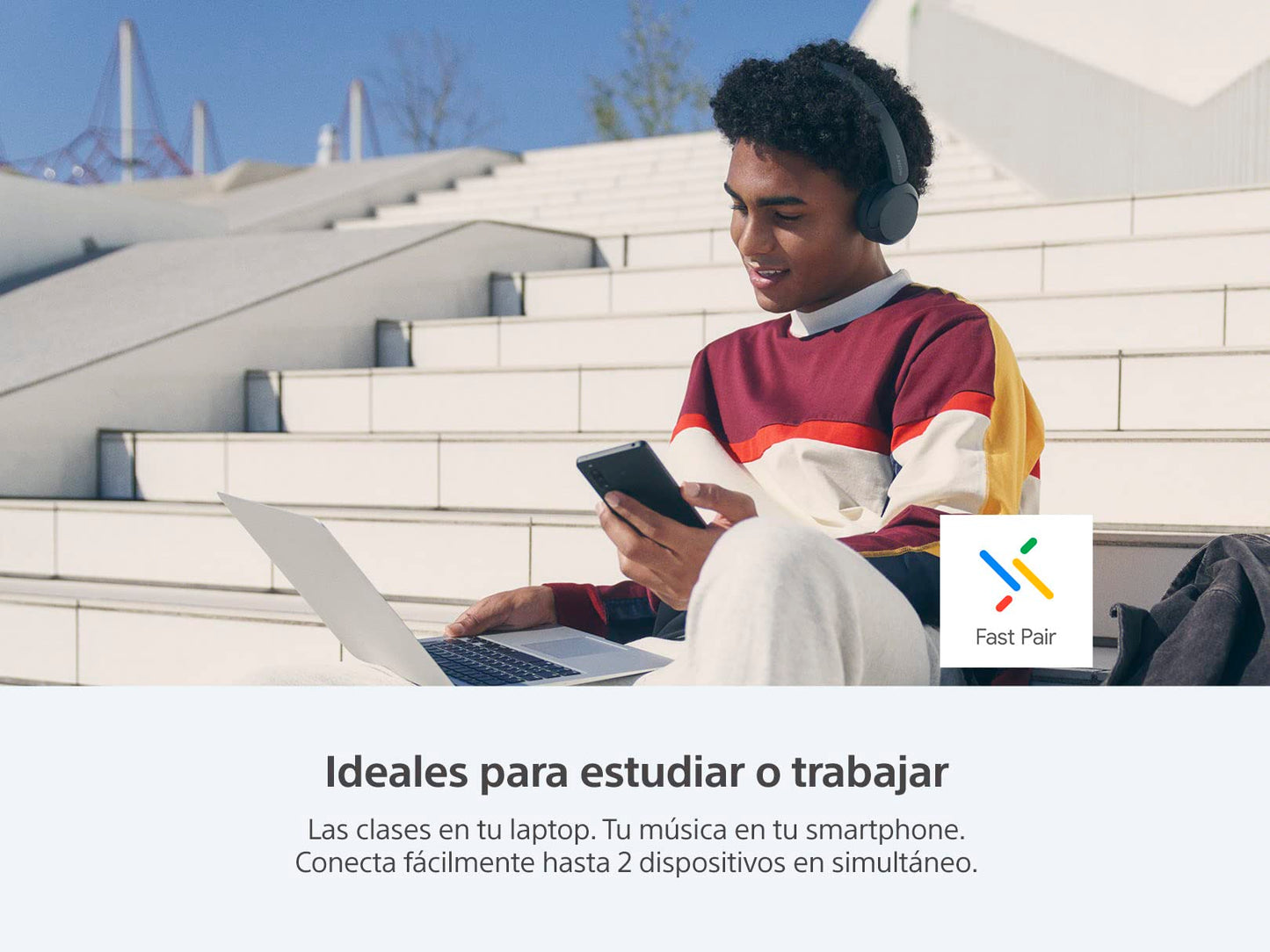Audífonos Inalámbricos Sony Negro WH-CH520 con 50 Horas de Duración de Batería Versión Nacional