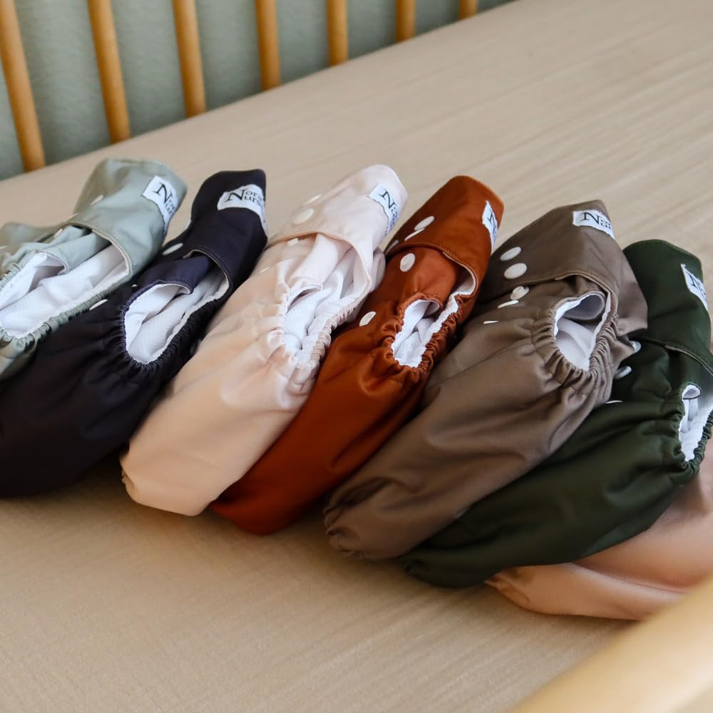 Nora's Nursery - Pañales de tela ajustables AWJ | Paquete de 7 |
