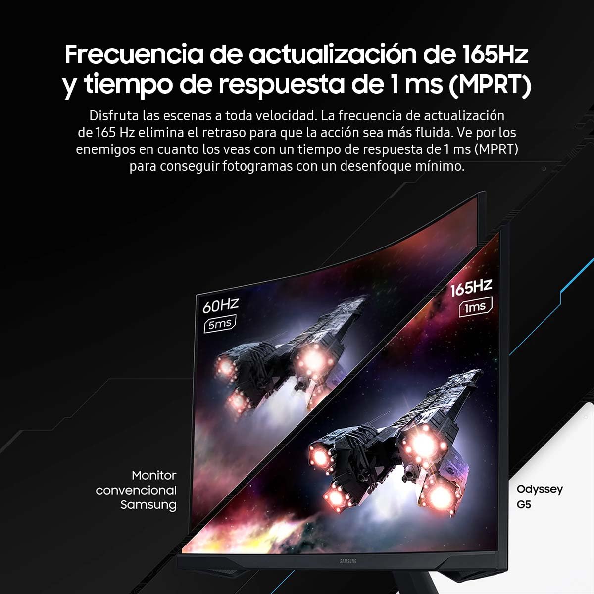 Monitor Gamer Samsung Odyssey 24 Pulgadas Curvo FHD VA 180 Hz G3