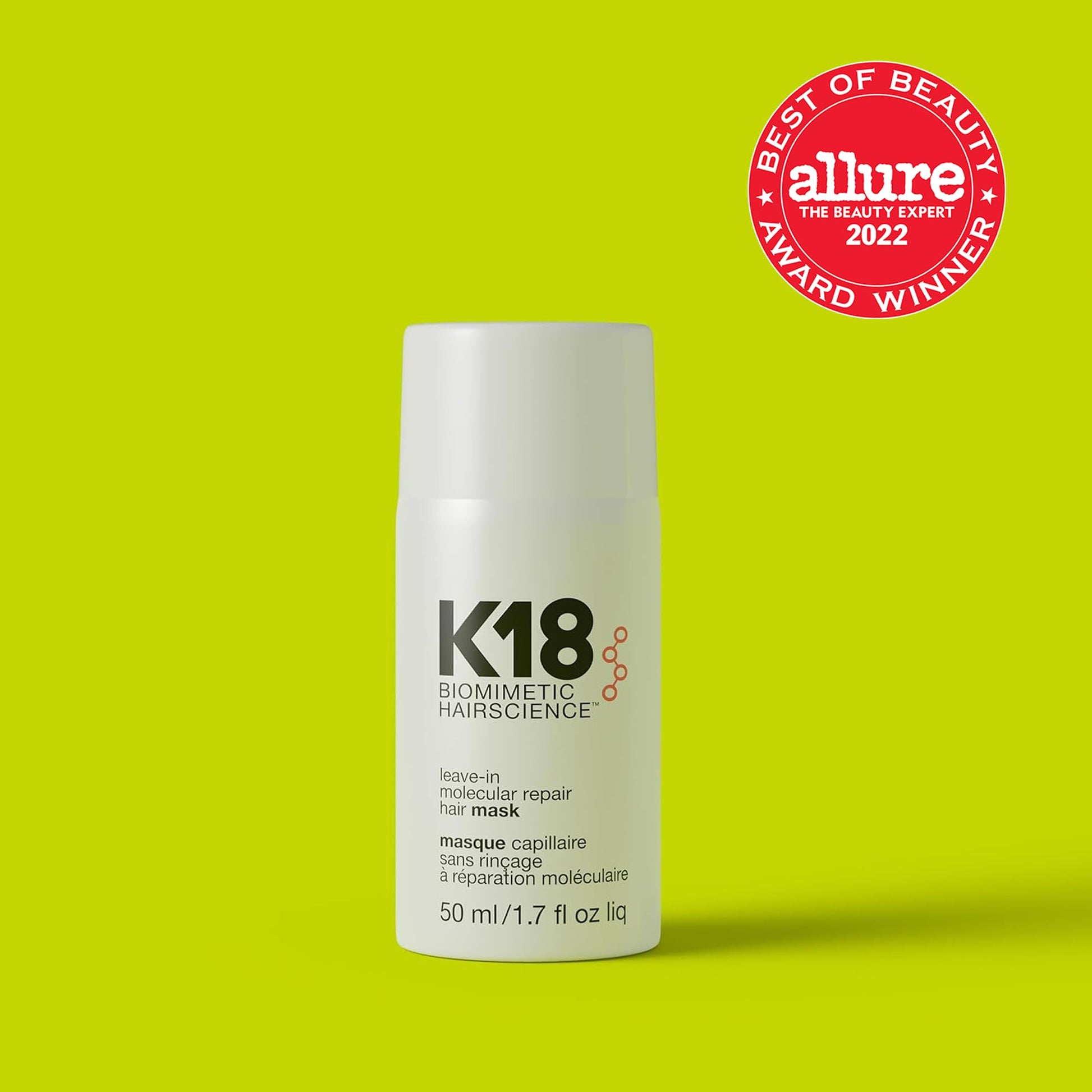 K18 Hair - Mascarilla capilar reparadora molecular Leave-In, máscara unisex, 1.7 oz