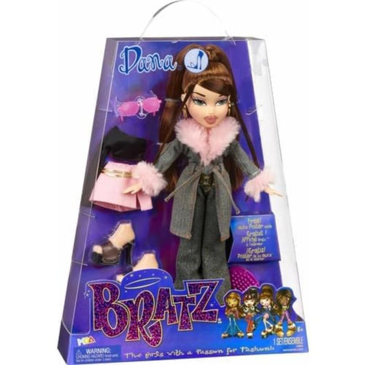 Bratz Muñeca de Moda - Dana - Serie 3 - Muñeca, 2 Conjuntos y póster - para coleccionistas y niños y niñas Mayores de 6 años