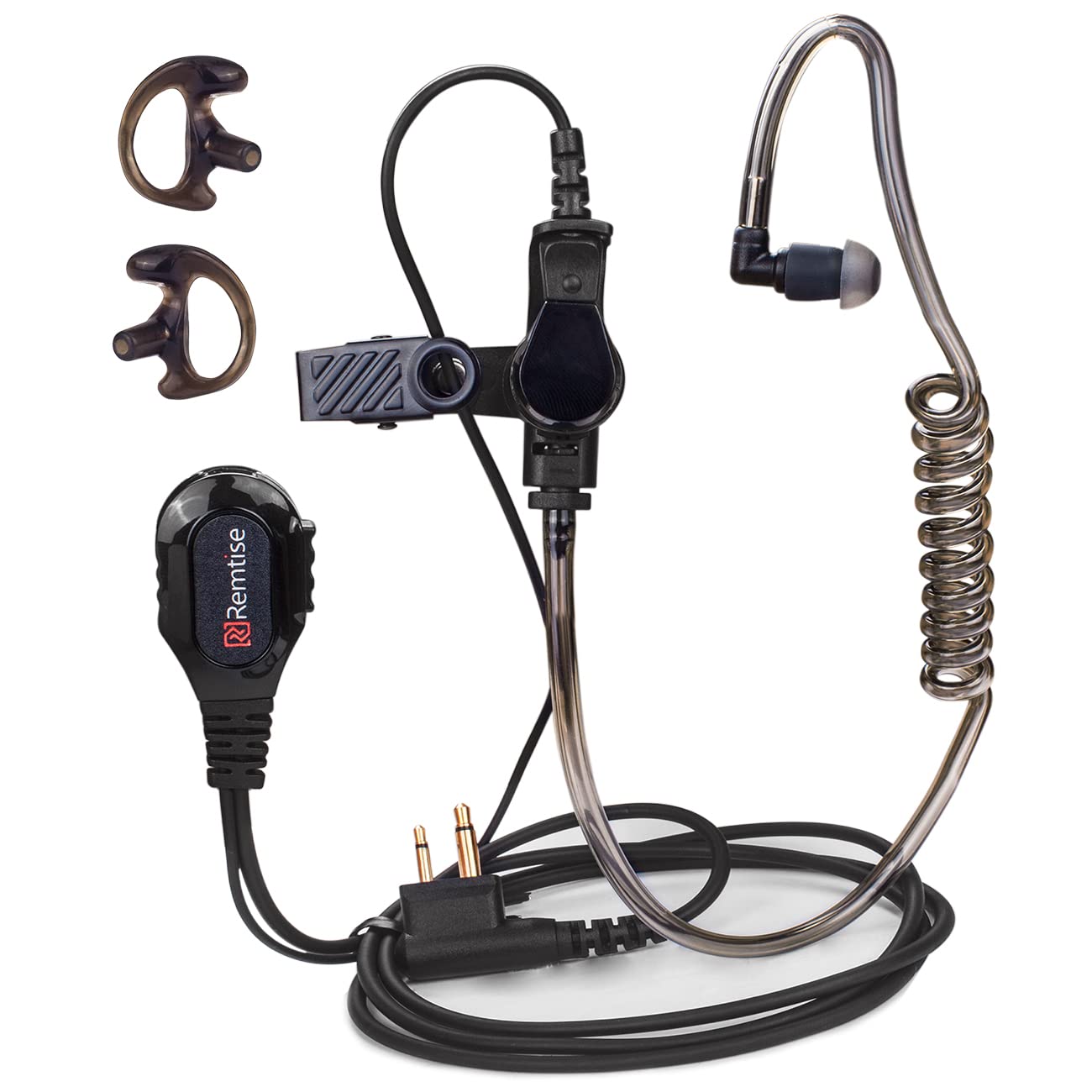 Auriculares de Tubo Acústico Motorola Negro Compatibles con Walkie Talkies de 2 Vías Series BPR40/CP/CLS/DTR/PR/RDU/RMU