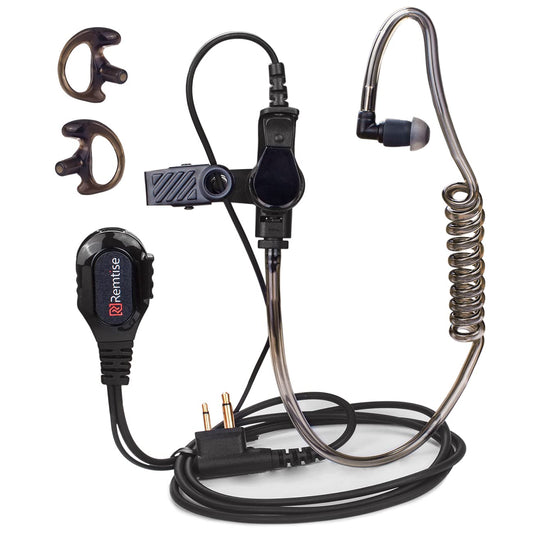 Auriculares de Tubo Acústico Motorola Negro Compatibles con Walkie Talkies de 2 Vías Series BPR40/CP/CLS/DTR/PR/RDU/RMU