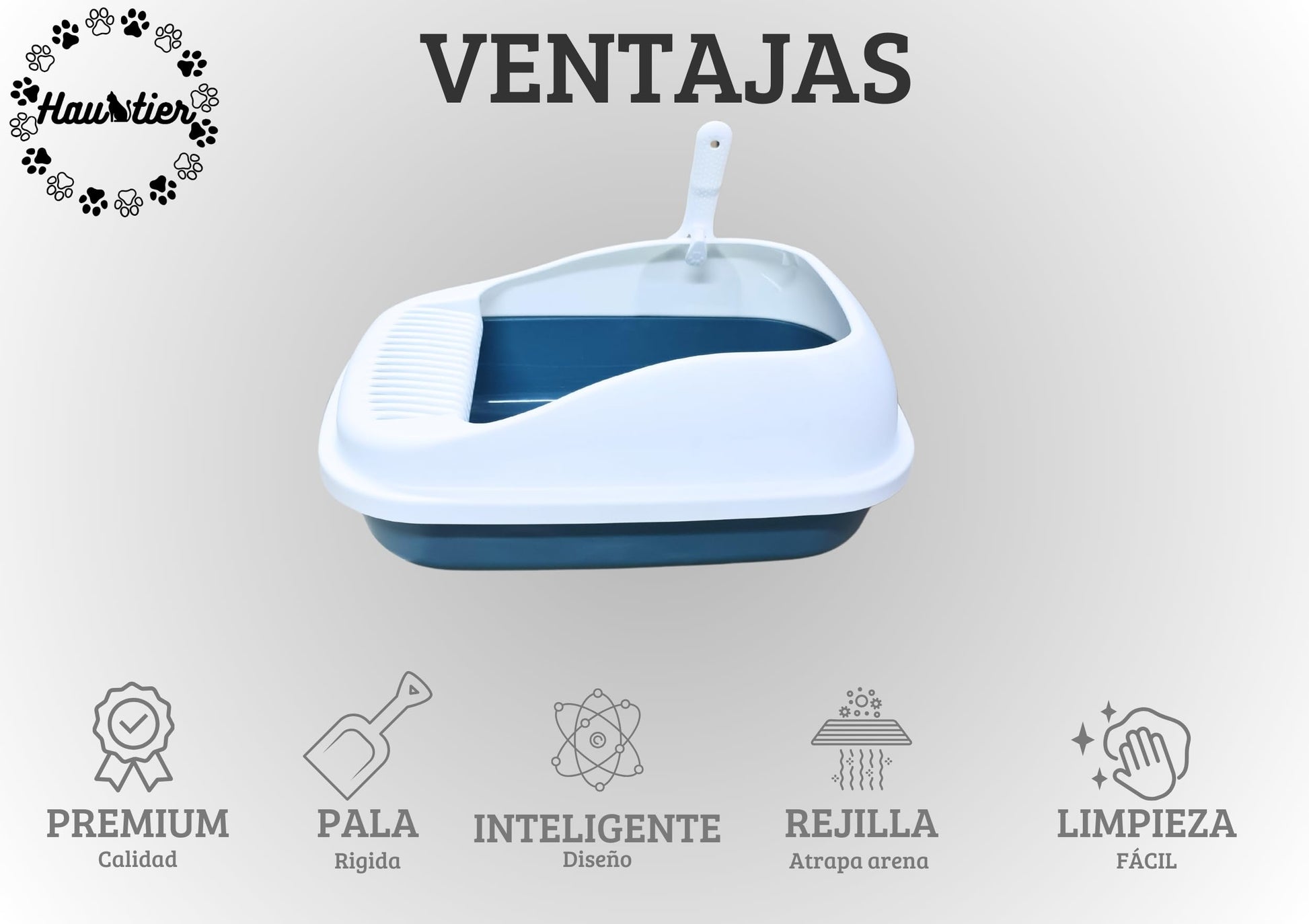 HAU TIER Arenero Abierto Basico Varios Colores Hautier (Azul Petroleo)
