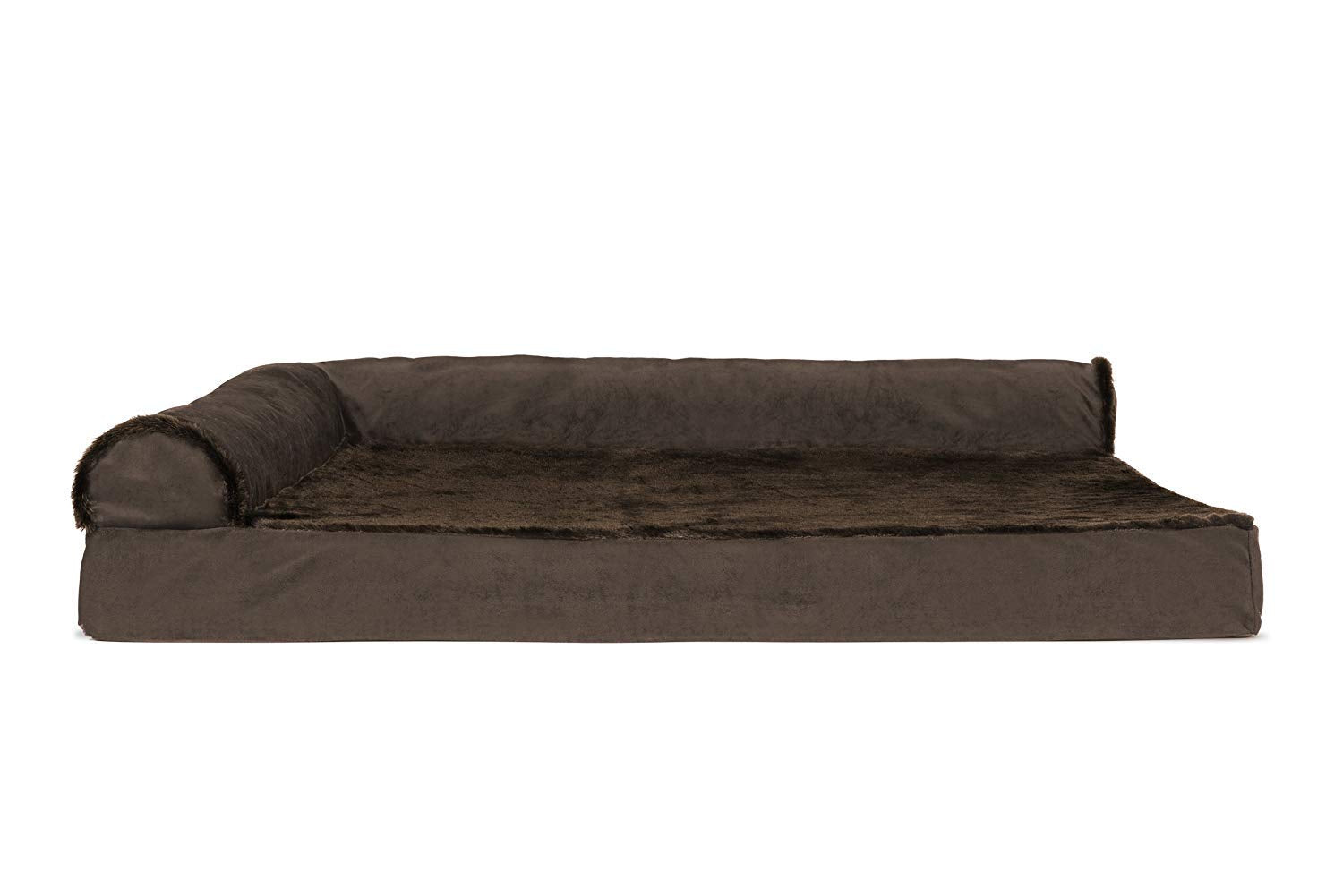 Furhaven - Sofá diván ortopédico de lujo para perros y gatos, marrón sable