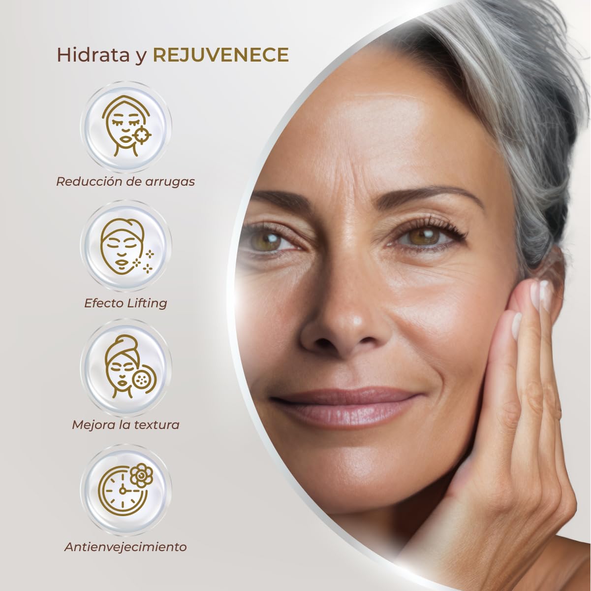 PMC - Crema Facial Antiedad de Células Inteligentes para Pieles Maduras I Indicado para Adultos de 45 Años + I Tratamieno Antiarrugas y Antioxidante I Humecta, Suaviza y Repara la Piel | 50g