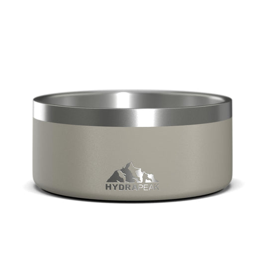 Hydrapeak - tazón antideslizante para perros de acero inoxidable para agua o comida (4 tazas, piedra)