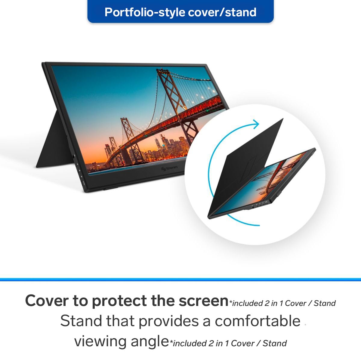 Monitor Portátil STEREN HDR 15.6 Pulgadas para Laptop