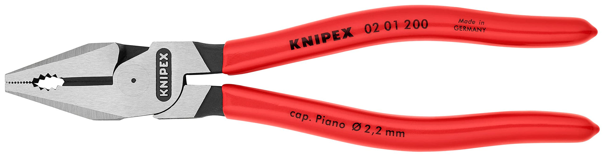 Knipex Alicate Universal para Trabajos Pesados Atramentado Recubiertos de Plástico, 200 mm