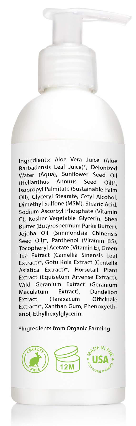 Vitamin C Lotion 15% for Face & Body - With Shea Butter & Jojoba Oil - 237 ml by Amara Organics