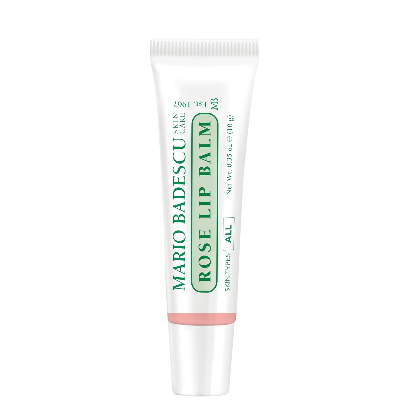 Mario Badescu Bálsamo labial hidratante de rosa para labios secos y agrietados, infundido con aceite de coco y manteca de karité, cuidado ultra nutritivo para una sensación suave, tersa y flexible, 10 gr