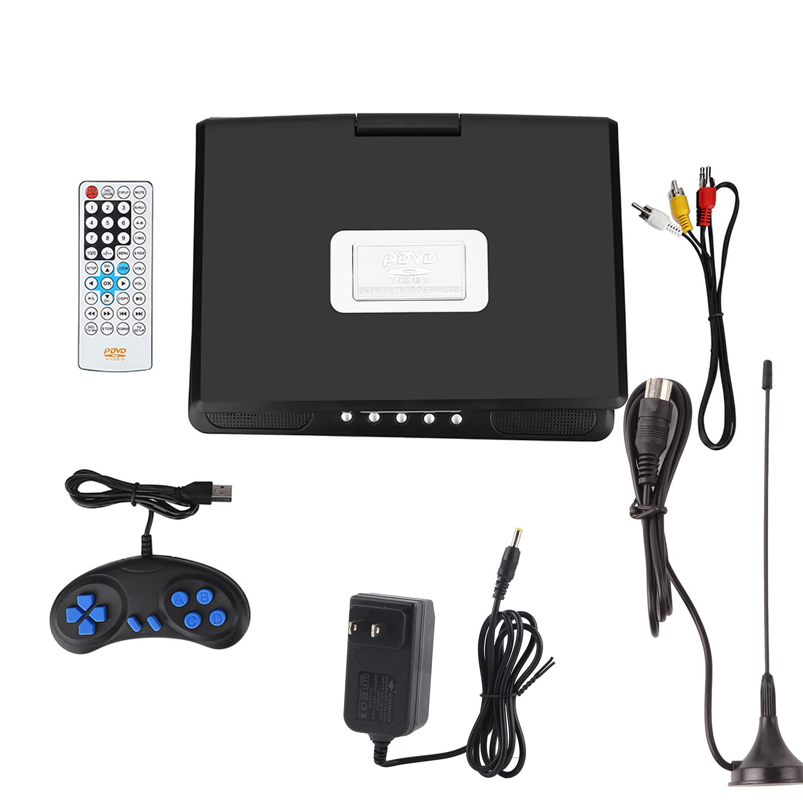 Reproductor de DVD Portátil 9.8 Pulgadas TV Radio FM para el Hogar Oficina Vehículo