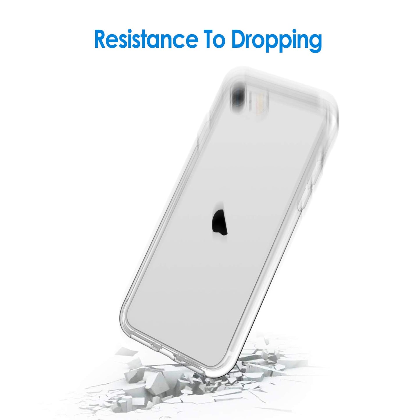 JETech Funda para iPhone SE 3/2 (Modelo 2022/2020), iPhone 8 iPhone 7, Anti-Amarillo Anti-Choques y Anti-Arañazos (Transparente)