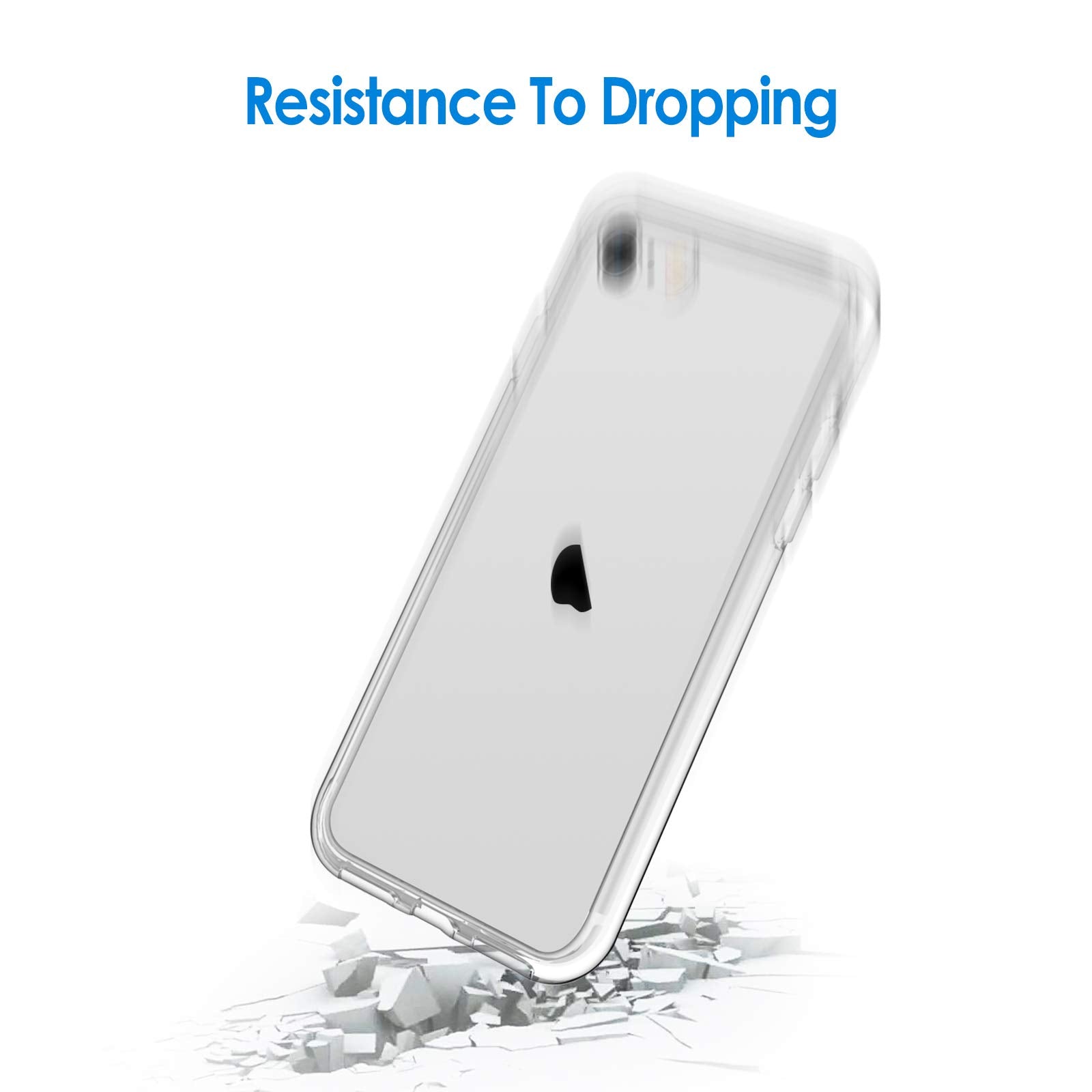 JETech Funda para iPhone SE 3/2 (Modelo 2022/2020), iPhone 8 iPhone 7, Anti-Amarillo Anti-Choques y Anti-Arañazos (Transparente)