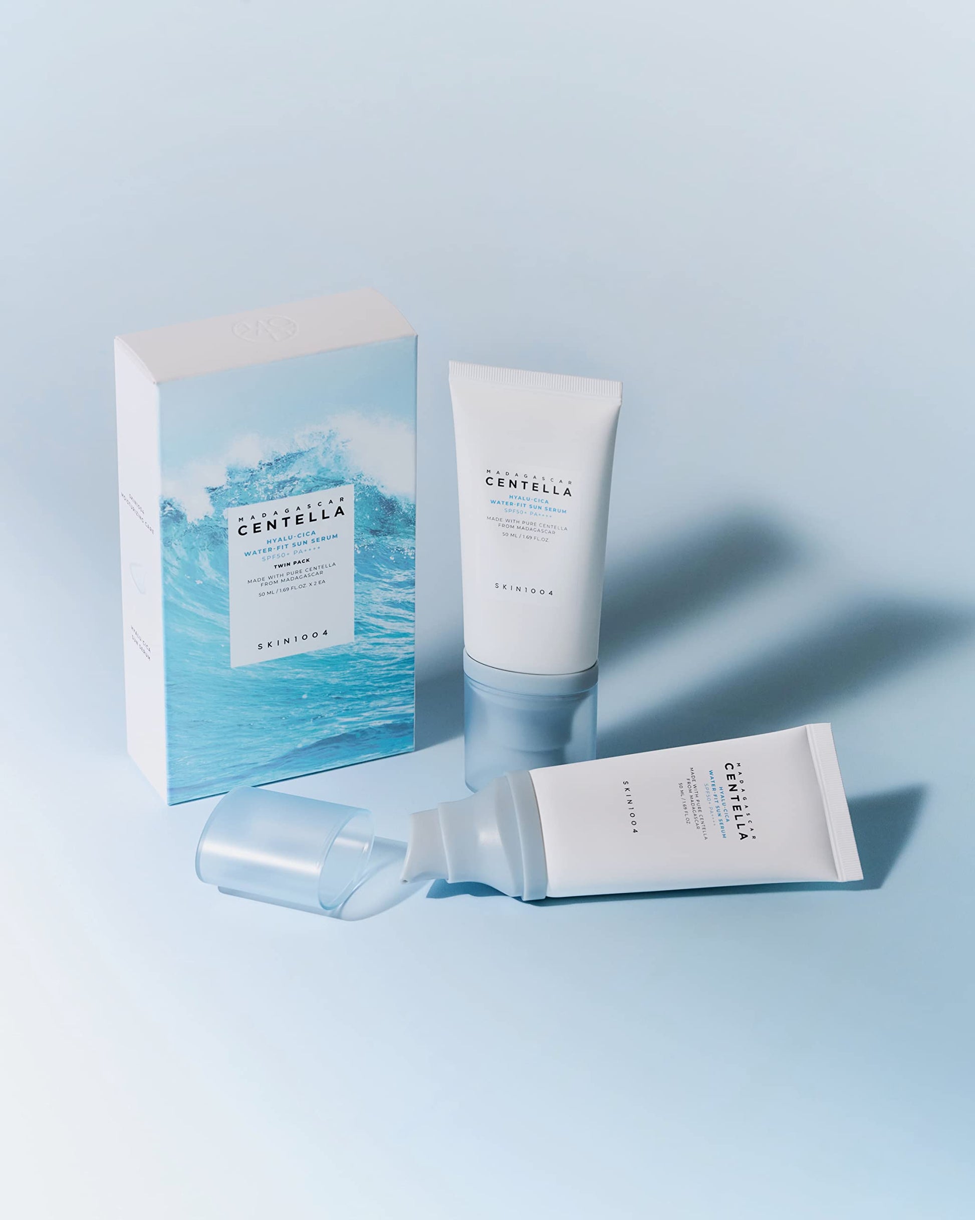 SKIN1004 Madagascar Centella Hyalu-Cica Water-Fit Sun Serum Twin Pack