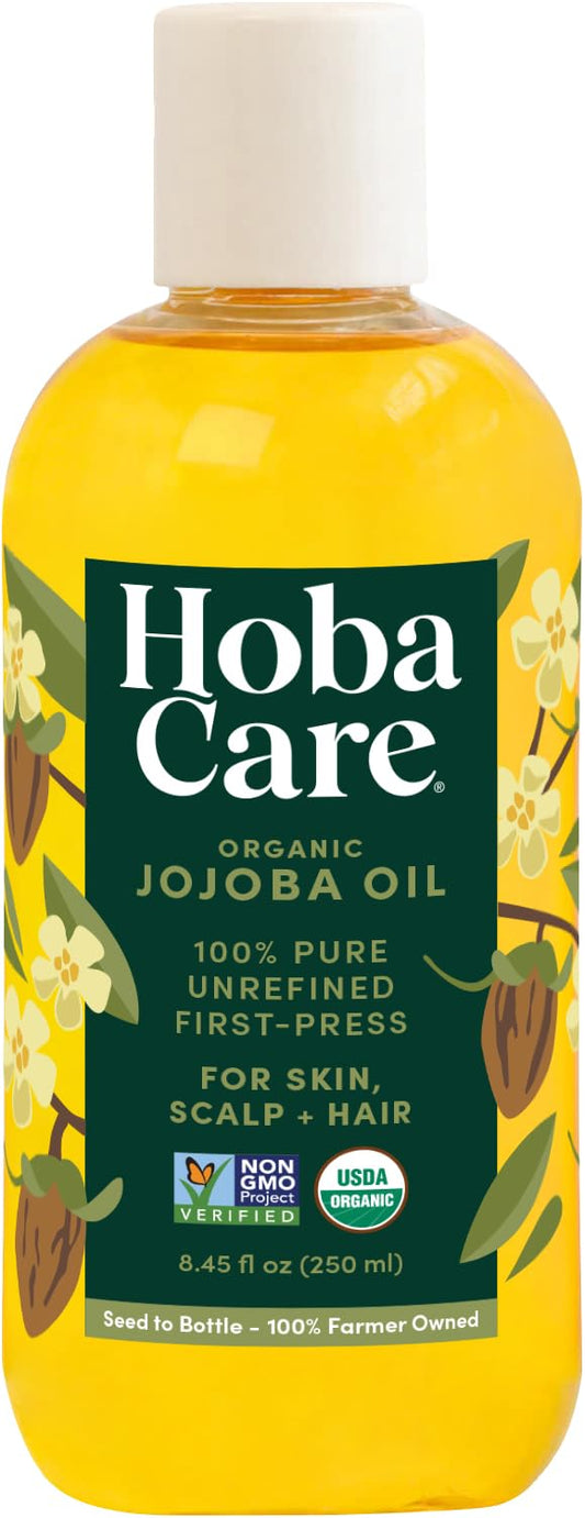 Organic HobaCare Jojoba Oil 250ml (8.45 oz) by Hobacare