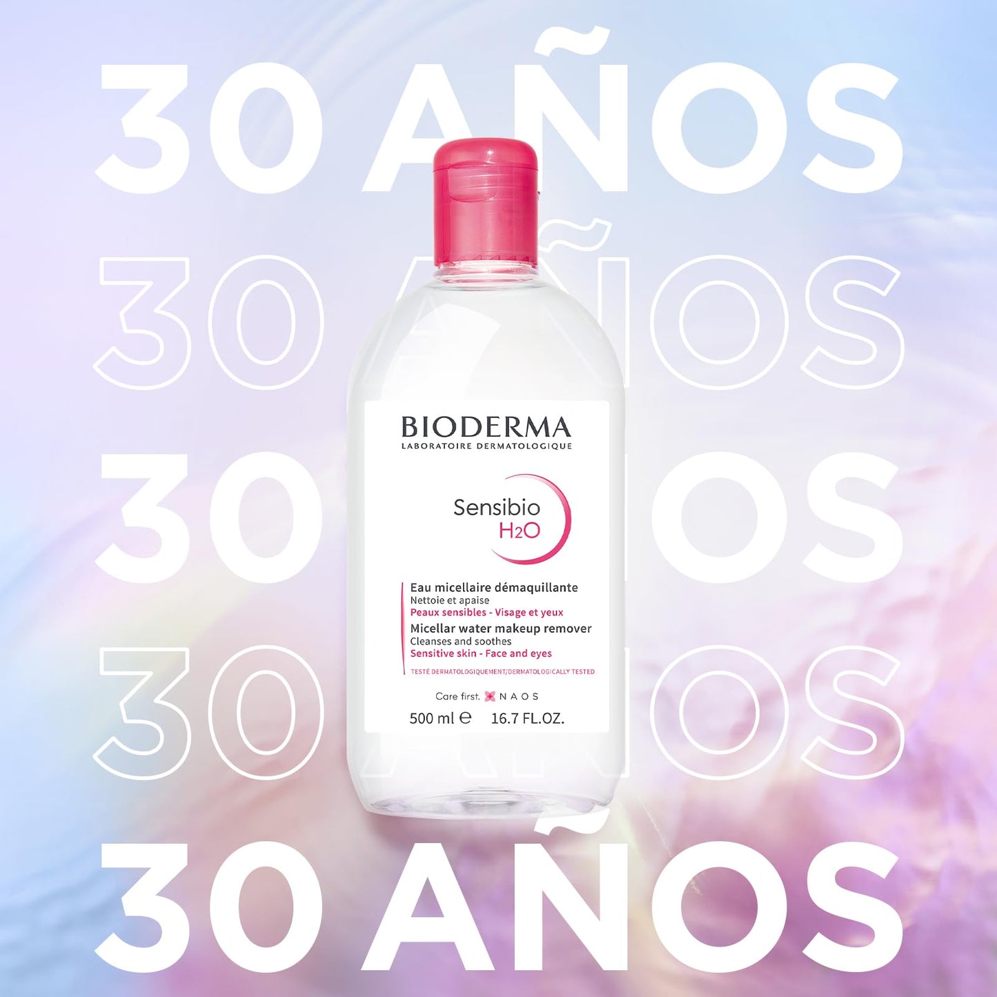 BIODERMA, Agua Micelar, Sensibio H2O, Desmaquillante para Piel Sensible, Calma y Reduce la Irritación, 100 ml