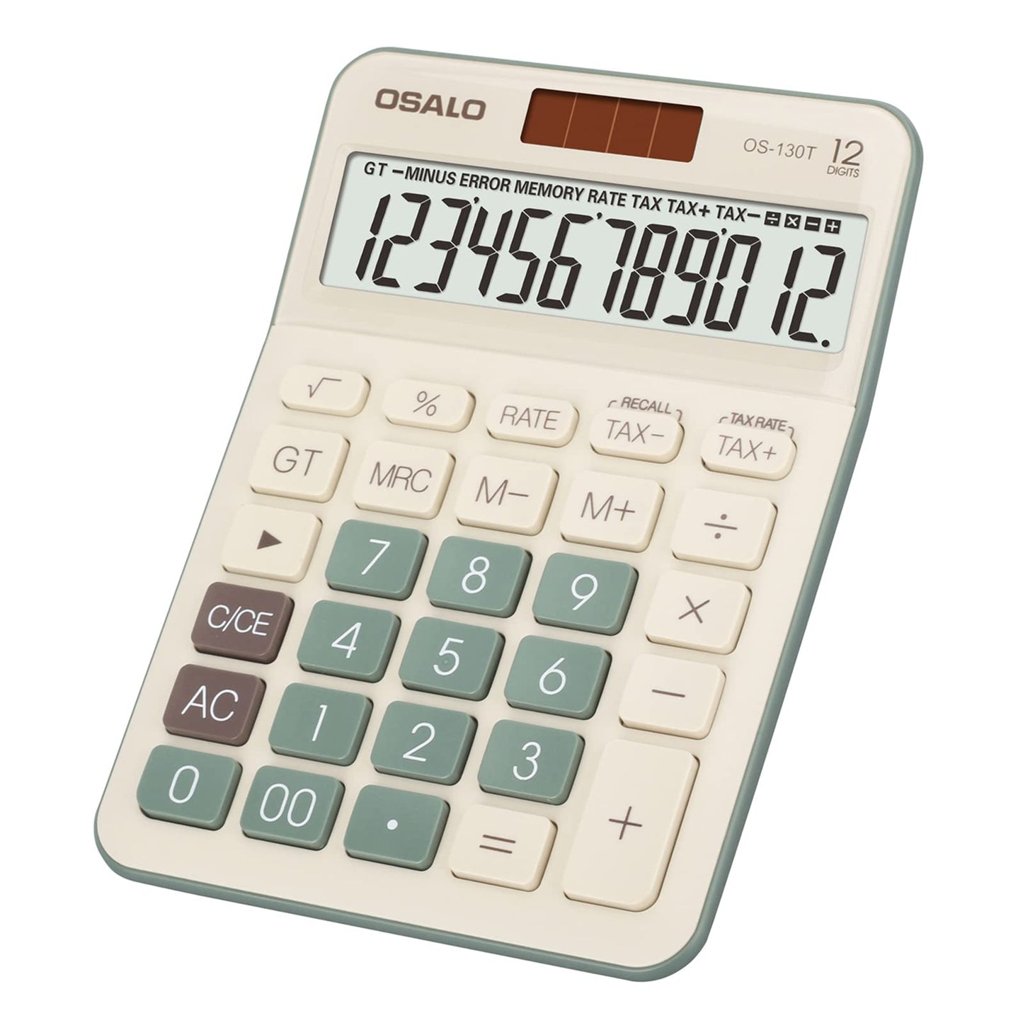 Calculadora de Escritorio pendancy Verde Pantalla LCD Grande con Función de Impuestos para Office Home