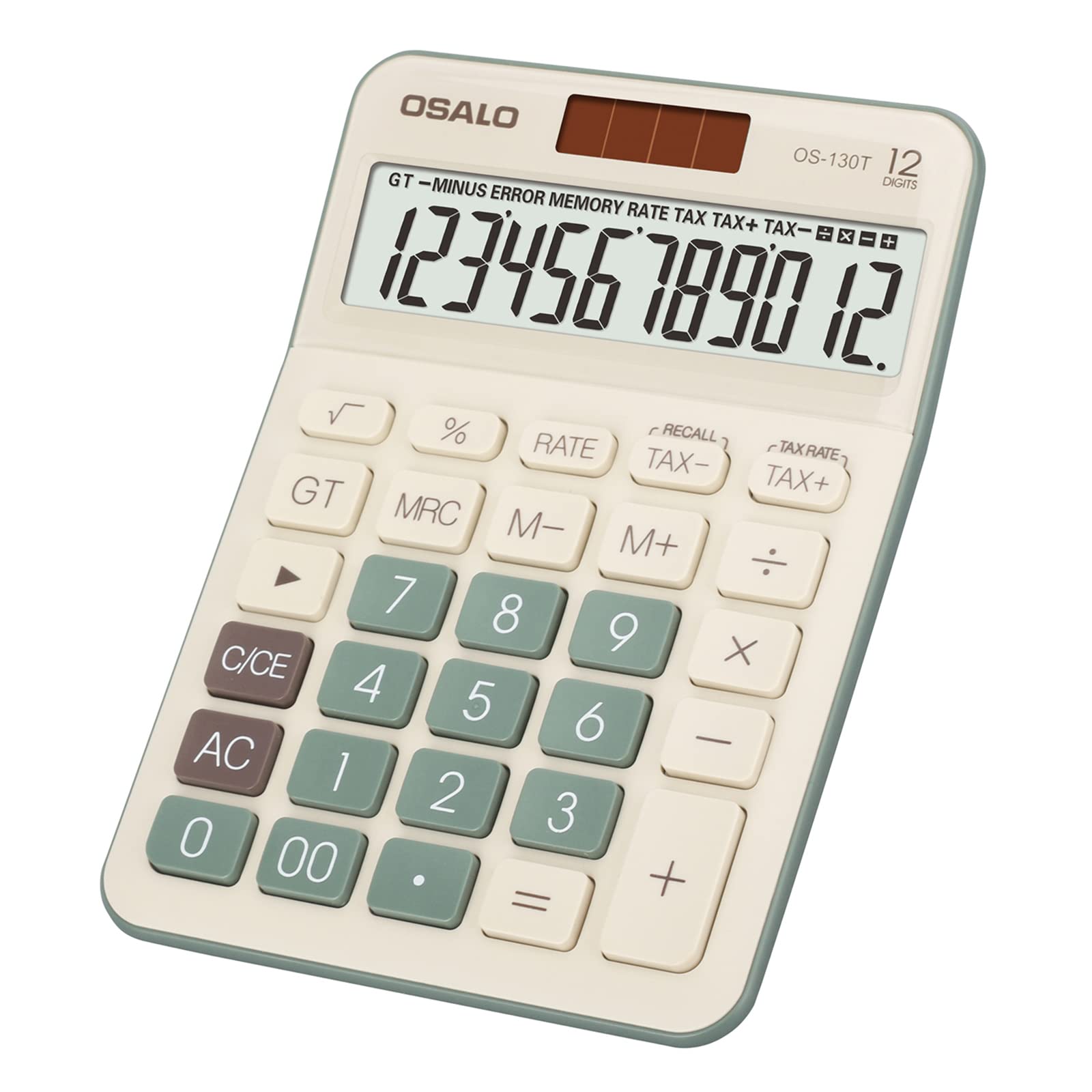 Calculadora de Escritorio pendancy Verde Pantalla LCD Grande con Función de Impuestos para Office Home