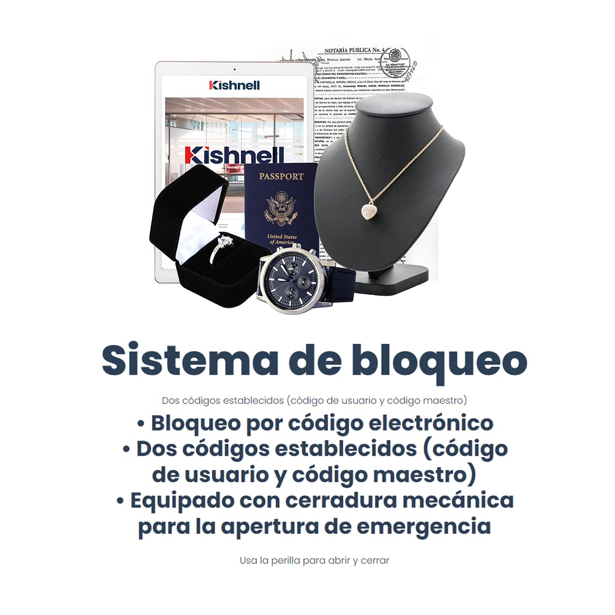 Caja Fuerte Seguridad Electronica Con Luz Kishnell Heckler