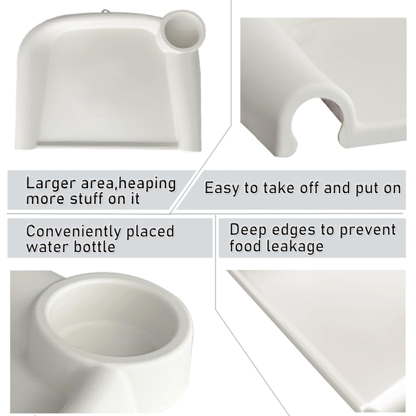 Bandeja de alimentación para bebé compatible con Silla de mesa Fast de Inglesina Bandeja de alimentación para bebé de silicona para silla de mesa Fast con clip. Bandeja desmontable para comer de