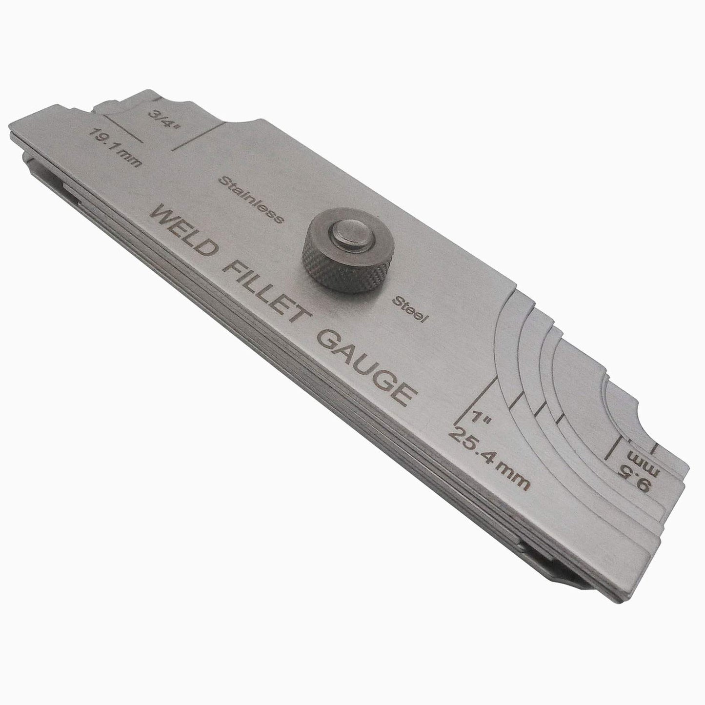 GZTIGWELD 7Piece Fillet Weld Set Gage Welding Inspection Test Ulnar RL Gauge Inch & Metric