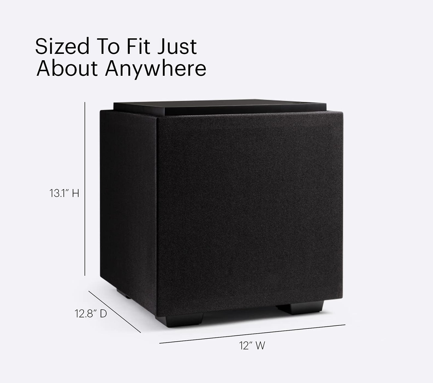 Definitive Technology Descend DN8 Subwoofer de 8 Pulgadas, optimizado digitalmente para películas y música, Nueva Arquitectura 3XR, Amplificador de Clase D Pico de 500 W y (2) radiadores de Graves
