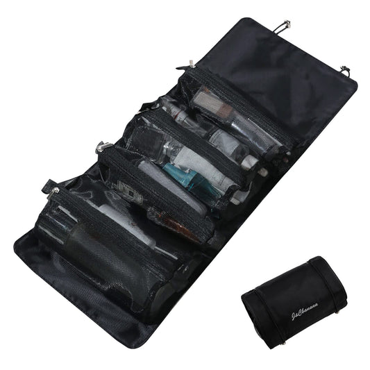 LumiSyne 4 En 1 Bolsa De Cosméticos Desmontable Bolsa De Aseo Colgante Et Enrollable Neceser De Viaje Bolsa De Maquillaje De Malla Portátil Plegable Bolsa De Aseo Neceser De Maquillaje Impermeable